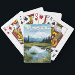Baralho Alaska Viagem Art Vintage<br><div class="desc">Viagem do Alaska retro vetor design. Esta arte retrô-estilo viagem,  com sua mistura de cores ousadas e atração vítrea,  foi projetada para inspirar um senso de aventura.</div>