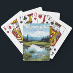 Baralho Alaska Viagem Art Vintage<br><div class="desc">Viagem do Alaska retro vetor design. Esta arte retrô-estilo viagem,  com sua mistura de cores ousadas e atração vítrea,  foi projetada para inspirar um senso de aventura.</div>