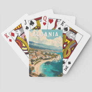 Baralho Albânia Viagem Art Vintage