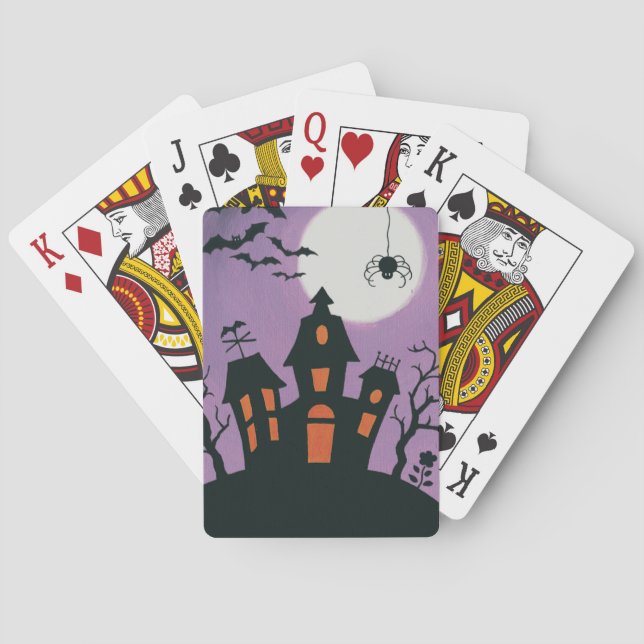 Baralho Alegria vermelha da decoração do Natal (Verso)