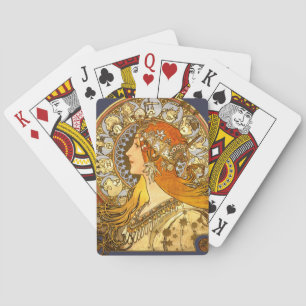 Baralho Alfonse Mucha Zodíaco Arte Nova Mulher