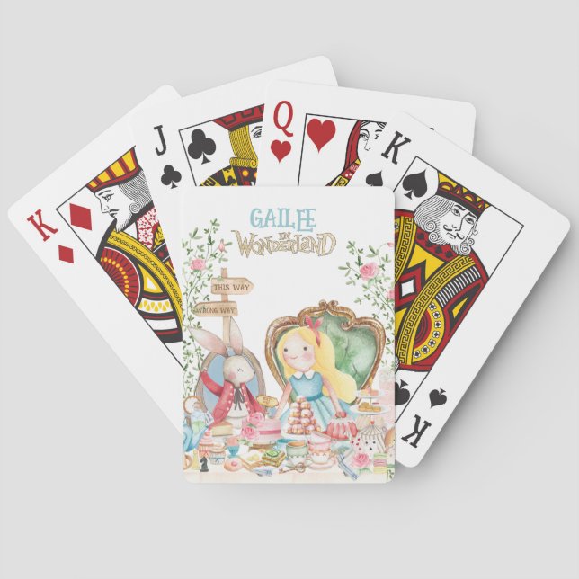 Baralho Alice Adventures em Woderland Birthday Tea Party (Verso)