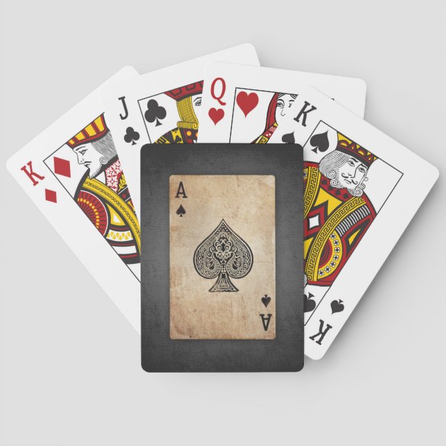 Baralho Almofada de lançamento do ás de espadas (Verso)