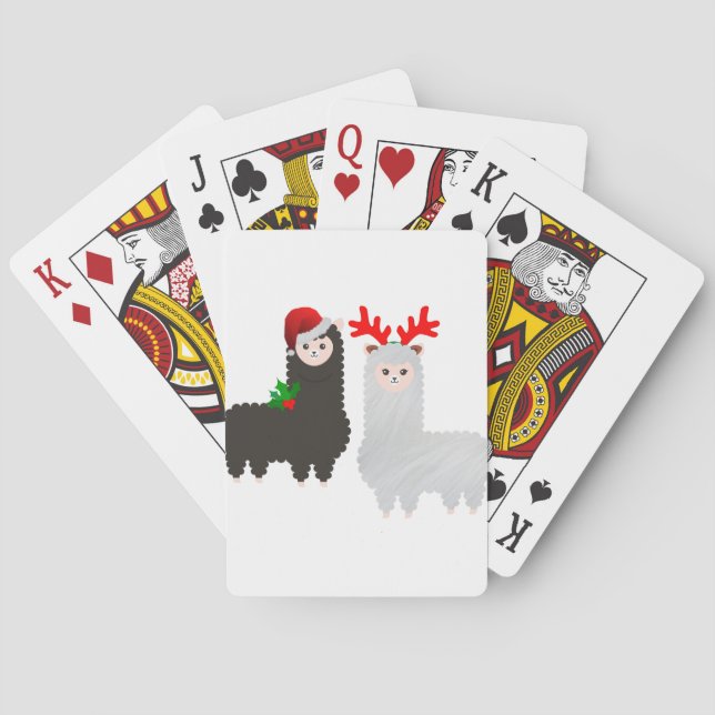Baralho alpacas de renas de natal (Verso)