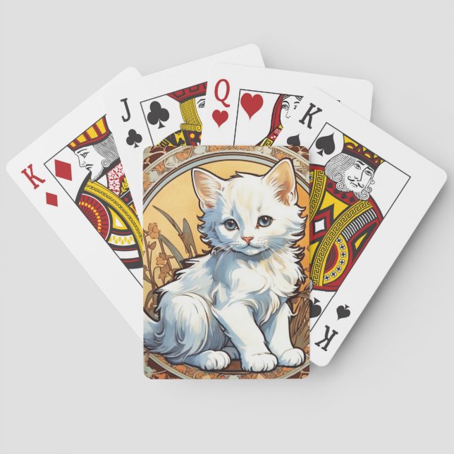 Baralho Alphonse Mucha Style Cat (Verso)