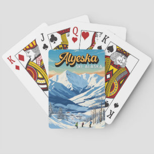 Baralho Alyeska Alaska Winter Viagem Art Vintage