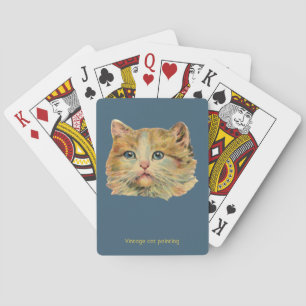 Baralho AMANTES DO GATO ~ VINTAGE CAT ~ Ginger Azul Rosa ~