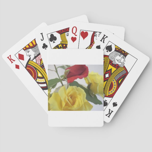 Baralho Amarelo e Rosas vermelhas (Verso)