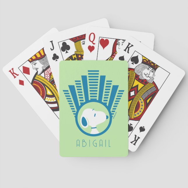 Baralho Amendoins | Snoopy Blue Deco Sonha Jogando Cartões (Verso)