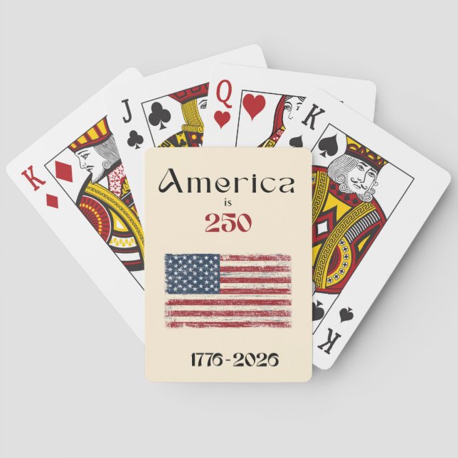 Baralho America Flag 1776 to 2026 USA 250th Anniversary  (Verso)