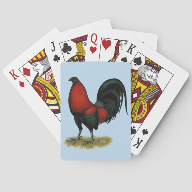 Baralho American Game BB Black Red Rooster (Verso)