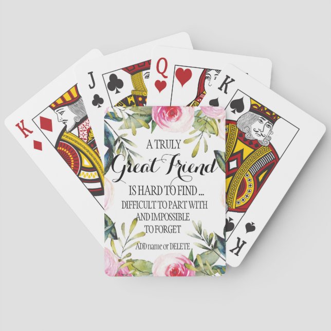 Baralho Amigo Deixando Script de Presente para Amigos Fami (Verso)