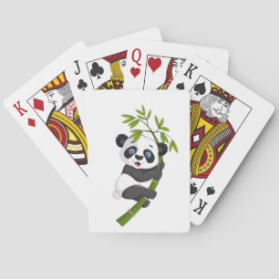 Baralho Amigo do Bambu Panda Feliz Balançando no Ba