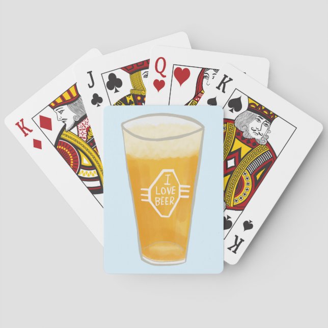 Baralho Amo cerveja ilustrada (Verso)