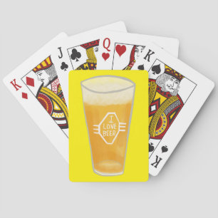 Baralho Amo cerveja ilustrada