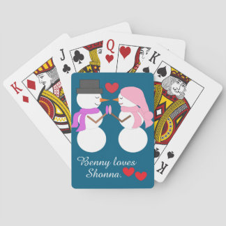 Baralho Amor & Bonecos de Neve: Azul Marinho