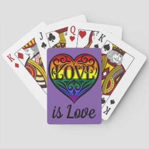 Baralho Amor é Amor Coração Arco-Íris LGBTQ