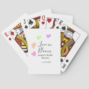 Baralho Amor em flor coração colorido chá de noiva nome da