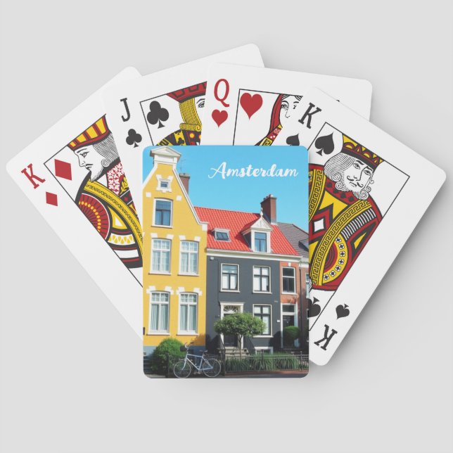 Baralho Amsterdam Holland Houses Travel souvenir (Verso)