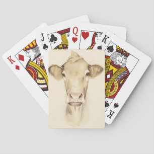 Baralho Animais de Casca de Aquarela  Vaca