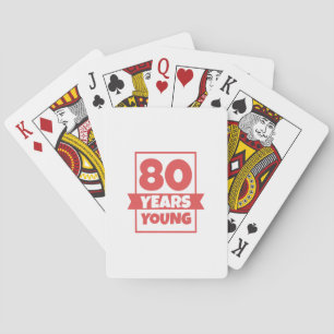 Baralho Aniversário 80 anos de ideia engraçada do presen