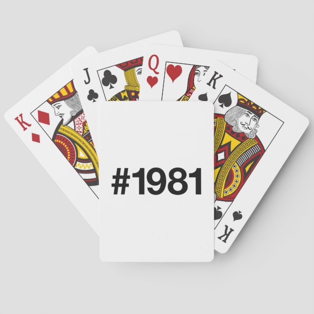 Baralho Aniversário de 1981 Hashtag 44 (Verso)