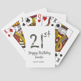 Baralho aniversário de 21 anos adiciona nome data ano mode