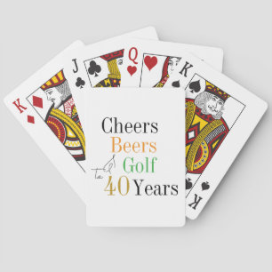 Baralho aniversário de 40 anos Golf Cheers Mínimo