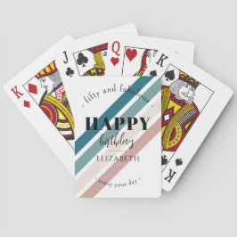 Baralho Aniversário design minimalista em cores pastosas