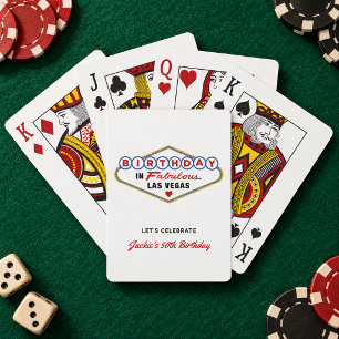 Baralho Aniversário em Las Vegas Branco Fabuloso