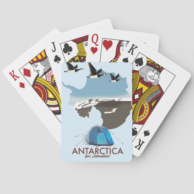 Baralho Antártica Para Poster de viagens De Aventura. (Verso)