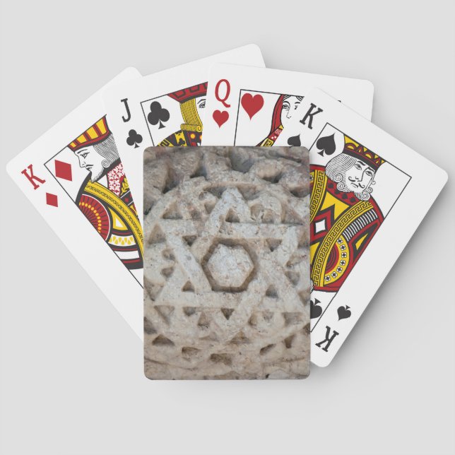 Baralho Antiga escultura da Estrela de Davi, Israel (Verso)