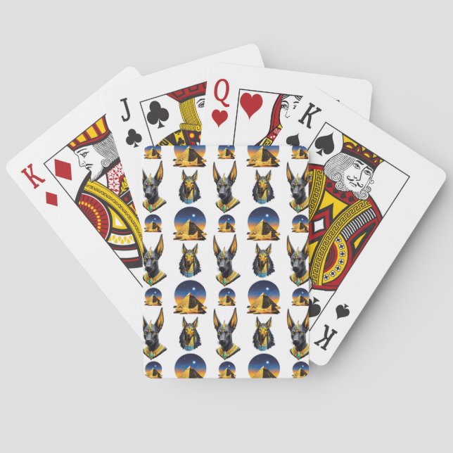 Baralho Antiga Pirâmide do Egito, Anubis - Design (Verso)