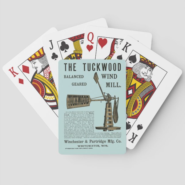 Baralho Antiguidade Do Vento Do Tuckwood Whitewater Wis 18 (Verso)