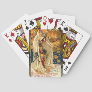 Baralho Antiquado Halloween Jack O Lanterna