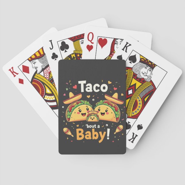 Baralho Anúncio de gravidez do bebê Taco Bout (Verso)