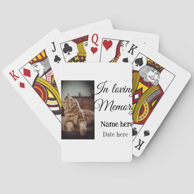 Baralho Ao amar a memória memorial keepape adicione nome d (Verso)