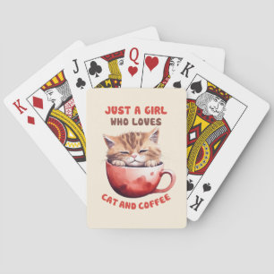 Baralho Apenas uma garota que ama gatos e café (2)