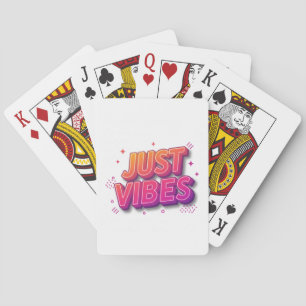 Baralho Apenas Vibes Design de texto Colorido Personaliz