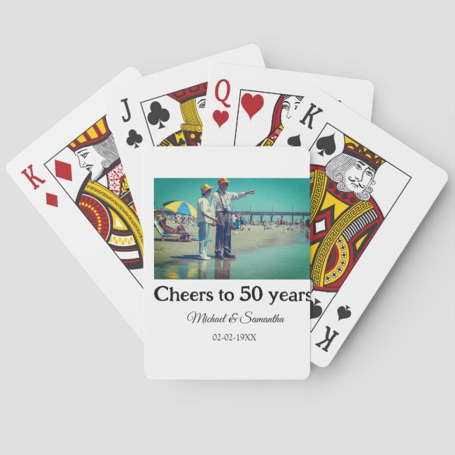 Baralho aplausos para o aniversário de 50 anos adicionar n (Verso)