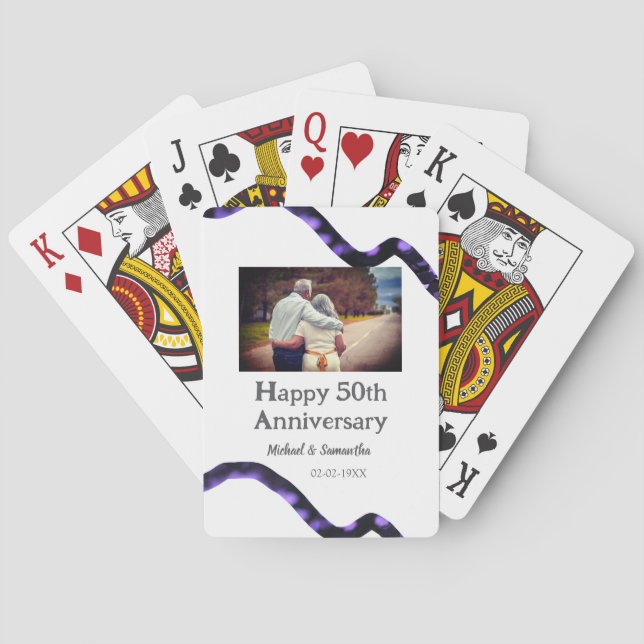 Baralho aplausos para o aniversário de 50 anos adicionar n (Verso)