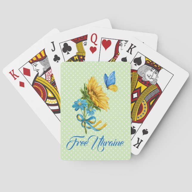 Baralho Apoio à Ucrânia por Sunflower e Butterfly (Verso)