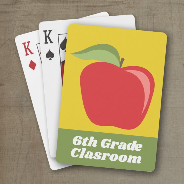 Baralho Apple de Professora Personalizada com Apple Modern (Personalized classroom playing cards)