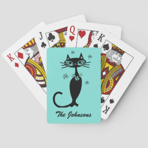 Baralho Aqua Atomic Retro Cat Play Cards MCM Gift