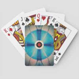Baralho Aqua Blue Dot Grid Abstract Deck Playing Cards