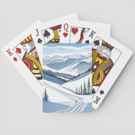 Baralho Aquarela de Montanha de Esqui