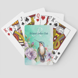 Baralho Aquarela Hummingbird e Flores Personalizadas