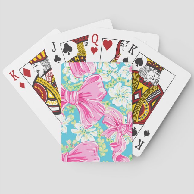 Baralho Arcos de pré-disquete Trp[ical Flowers Green (Verso)