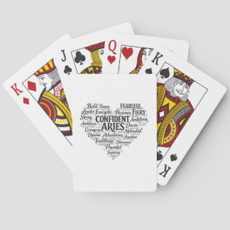 Baralho Aries Zodiac Playing Cards | Astrology Word Cloud 