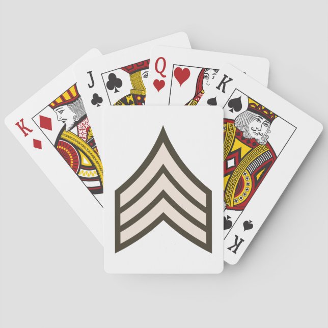 Baralho Army Sergeant rank (Verso)